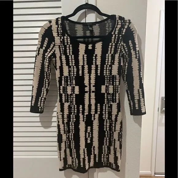 Forever 21 Black Cream Knit sweater Cocktail Dress - Picture 3 of 3